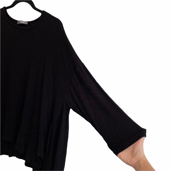 Alembika Super Soft Black Patterned Sweater Top L - Picture 5 of 10